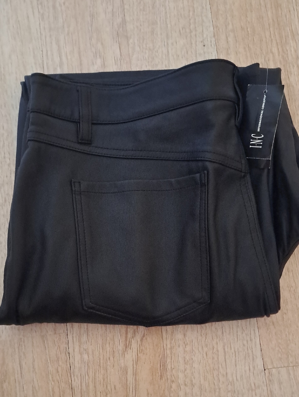 I'N'C  INTERNATIONAL CONCEPTS IBlack Faux Leather Skinny Pants